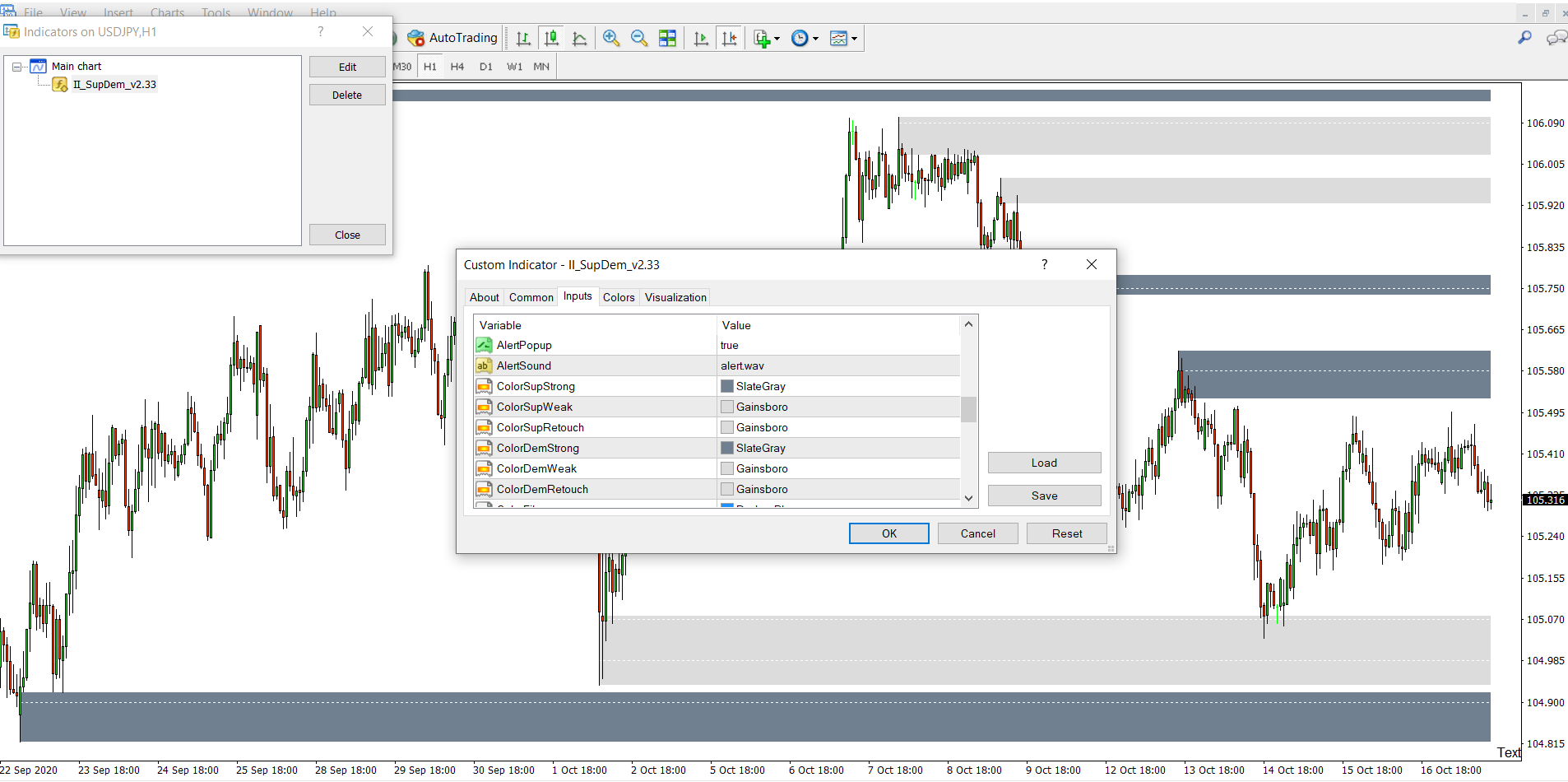 changing supply and demand retouch colour settings on supdem v2